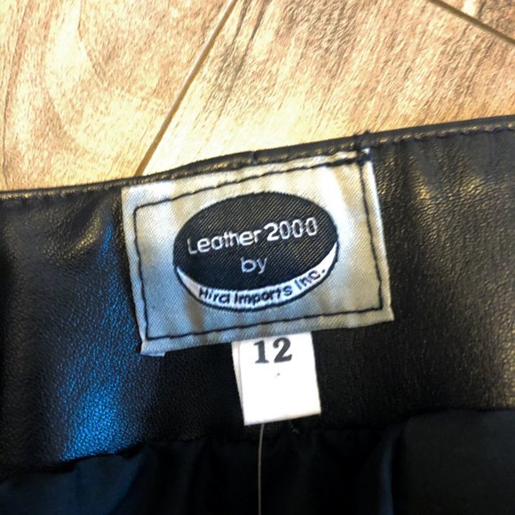 Genuine LEATHER 2000 Black Women's Pants size12 - Picture 8 of 8
